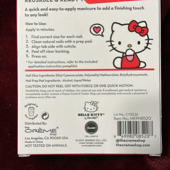 New The Crème Shop x Hello Kitty Nail Set - Picture 2 of 4